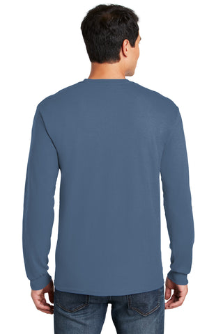 Gildan Heavy Cotton 100% Cotton Long Sleeve T-Shirt (Indigo Blue)