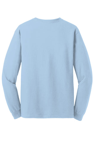 Gildan Heavy Cotton 100% Cotton Long Sleeve T-Shirt (Light Blue)