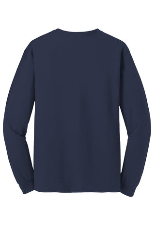 Gildan Heavy Cotton 100% Cotton Long Sleeve T-Shirt (Navy)