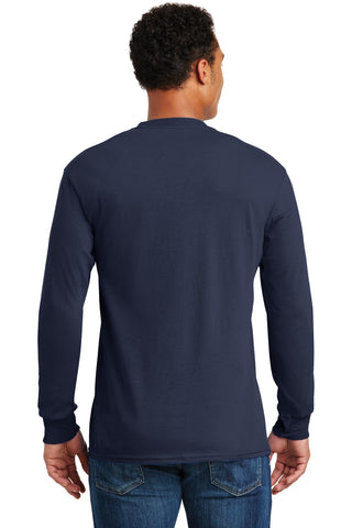 Gildan Heavy Cotton 100% Cotton Long Sleeve T-Shirt (Navy)