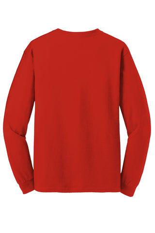 Gildan Heavy Cotton 100% Cotton Long Sleeve T-Shirt (Red)