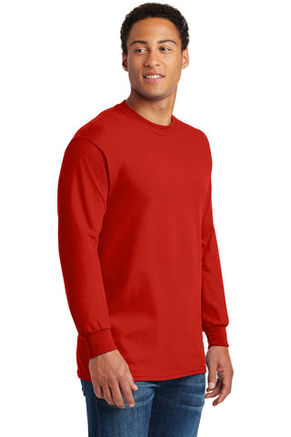 Gildan Heavy Cotton 100% Cotton Long Sleeve T-Shirt (Red)