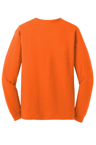 Gildan Heavy Cotton 100% Cotton Long Sleeve T-Shirt (S. Orange)