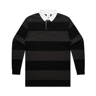 AS Colour Mens Rugby Stripe Jersey (Black/Coal)