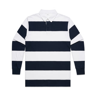 AS Colour Mens Rugby Stripe Jersey (White/Navy)