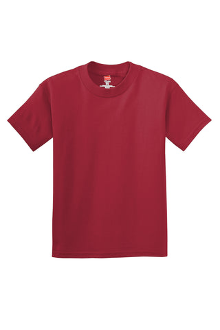 Hanes Youth Authentic 100% Cotton T-Shirt (Deep Red)