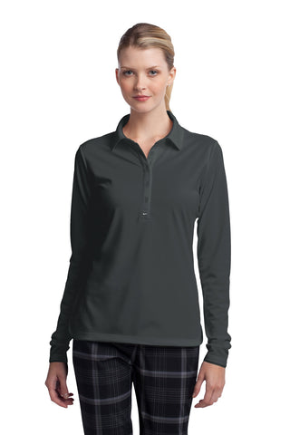 Nike Ladies Long Sleeve Dri-FIT Stretch Tech Polo (Anthracite)