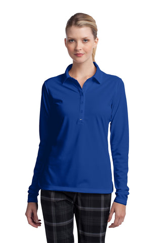 Nike Ladies Long Sleeve Dri-FIT Stretch Tech Polo (Blue Sapphire)