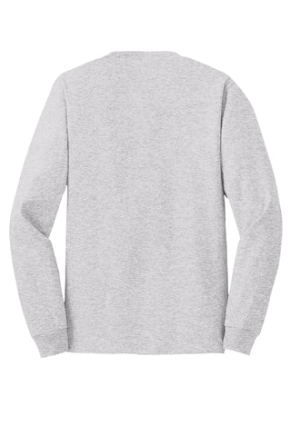 Hanes Authentic 100% Cotton Long Sleeve T-Shirt (Ash**)