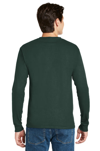 Hanes Authentic 100% Cotton Long Sleeve T-Shirt (Deep Forest)
