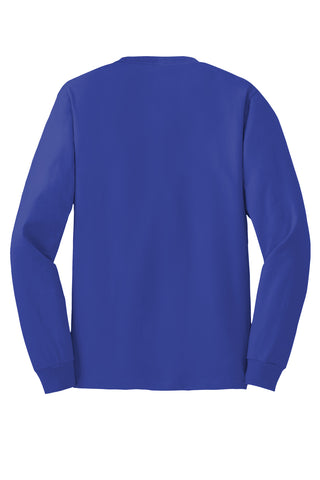 Hanes Authentic 100% Cotton Long Sleeve T-Shirt (Deep Royal)