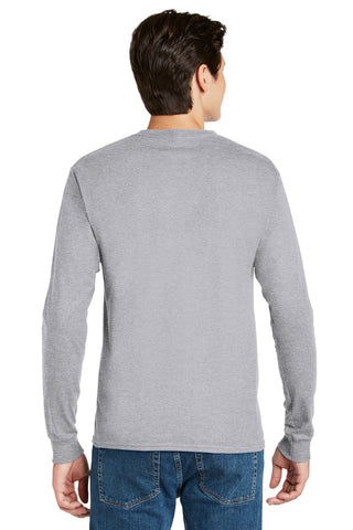 Hanes Authentic 100% Cotton Long Sleeve T-Shirt (Light Steel*)