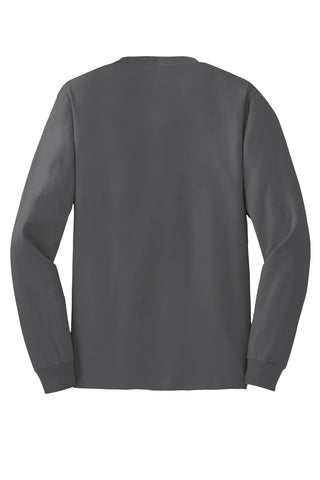 Hanes Authentic 100% Cotton Long Sleeve T-Shirt (Smoke Grey)