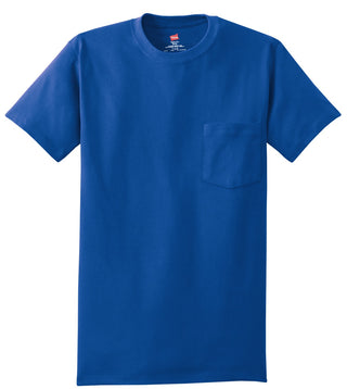 Hanes Authentic 100% Cotton T-Shirt with Pocket (Deep Royal)