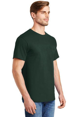 Hanes Authentic 100% Cotton T-Shirt with Pocket (Deep Forest)