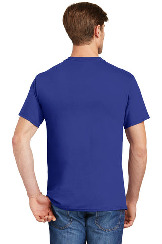 Hanes Authentic 100% Cotton T-Shirt with Pocket (Deep Royal)