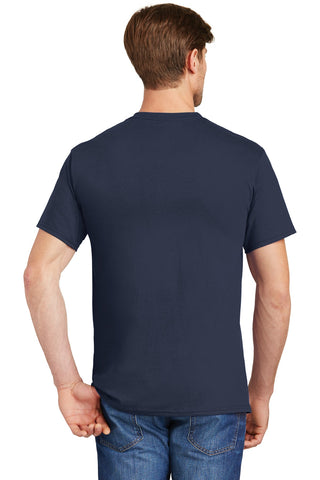 Hanes Authentic 100% Cotton T-Shirt with Pocket (Navy)