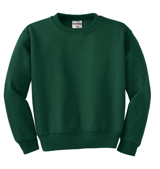 Jerzees Youth NuBlend Crewneck Sweatshirt (Forest Green)