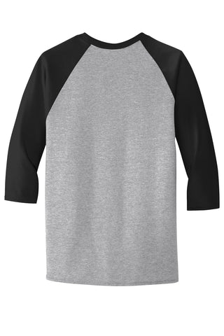 Gildan Heavy Cotton 3/4-Sleeve Raglan T-Shirt (Sport Grey/ Black)