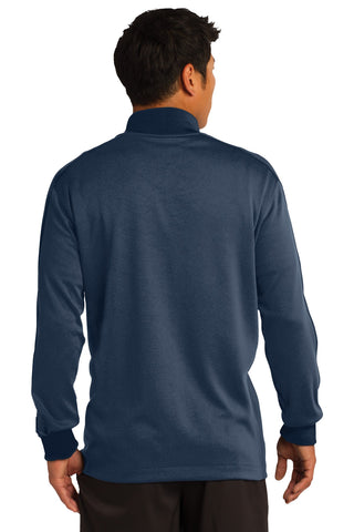 Nike Dri-FIT 1/2-Zip Cover-Up (Midnight Navy Heather/ Midnight Navy)