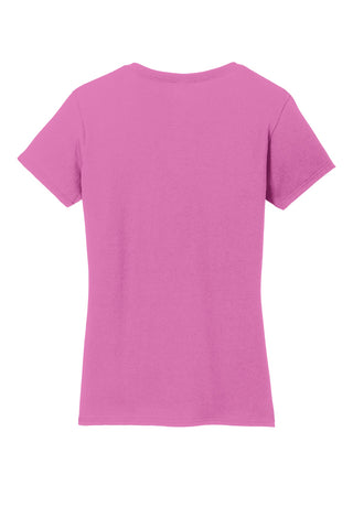 Gildan Ladies Heavy Cotton 100% Cotton V-Neck T-Shirt (Azalea)