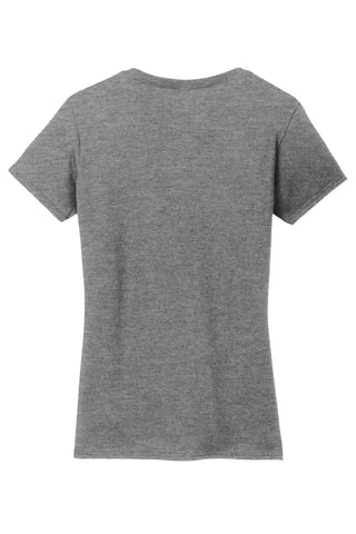 Gildan Ladies Heavy Cotton 100% Cotton V-Neck T-Shirt (Graphite Heather)
