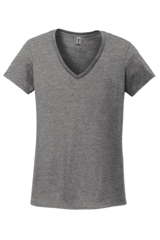 Gildan Ladies Heavy Cotton 100% Cotton V-Neck T-Shirt (Graphite Heather)