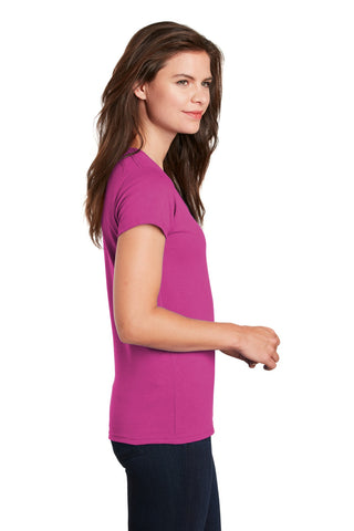 Gildan Ladies Heavy Cotton 100% Cotton V-Neck T-Shirt (Heliconia)