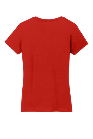 Gildan Ladies Heavy Cotton 100% Cotton V-Neck T-Shirt (Red)