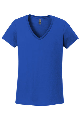 Gildan Ladies Heavy Cotton 100% Cotton V-Neck T-Shirt (Royal)