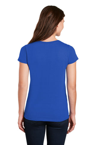 Gildan Ladies Heavy Cotton 100% Cotton V-Neck T-Shirt (Royal)