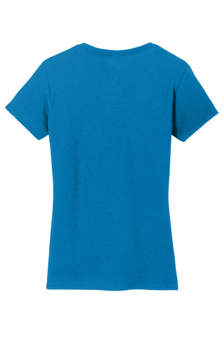 Gildan Ladies Heavy Cotton 100% Cotton V-Neck T-Shirt (Sapphire)