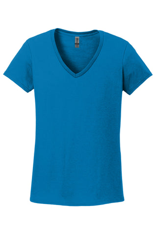 Gildan Ladies Heavy Cotton 100% Cotton V-Neck T-Shirt (Sapphire)