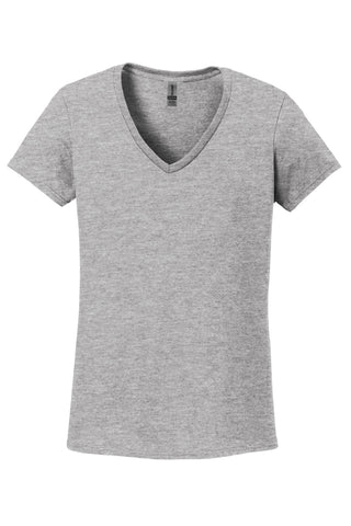 Gildan Ladies Heavy Cotton 100% Cotton V-Neck T-Shirt (Sport Grey)