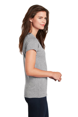 Gildan Ladies Heavy Cotton 100% Cotton V-Neck T-Shirt (Sport Grey)