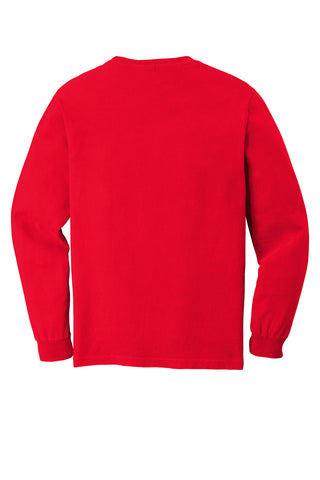 COMFORT COLORS Heavyweight Ring Spun Long Sleeve Tee (Red)