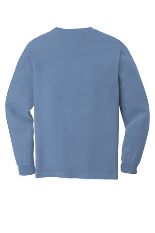 COMFORT COLORS Heavyweight Ring Spun Long Sleeve Tee (Washed Denim)