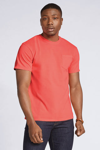 COMFORT COLORS Heavyweight Ring Spun Pocket Tee (China Blue)