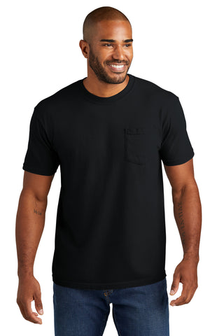 COMFORT COLORS Heavyweight Ring Spun Pocket Tee (Black)