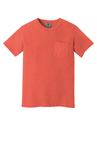 COMFORT COLORS Heavyweight Ring Spun Pocket Tee (Bright Salmon)