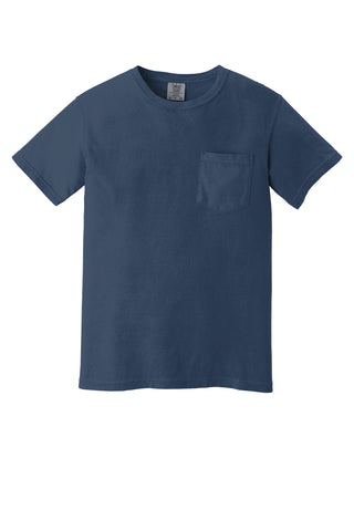 COMFORT COLORS Heavyweight Ring Spun Pocket Tee (China Blue)