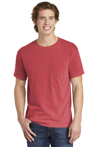 COMFORT COLORS Heavyweight Ring Spun Pocket Tee (Crimson)