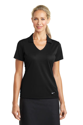 Nike Ladies Dri-FIT Vertical Mesh Polo (Black)