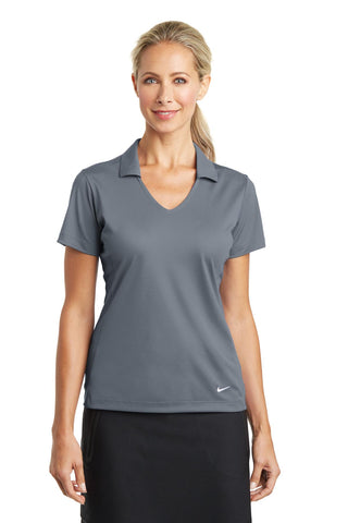 Nike Ladies Dri-FIT Vertical Mesh Polo (Cool Grey)