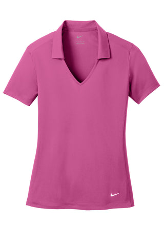 Nike Ladies Dri-FIT Vertical Mesh Polo (Pink Fire)