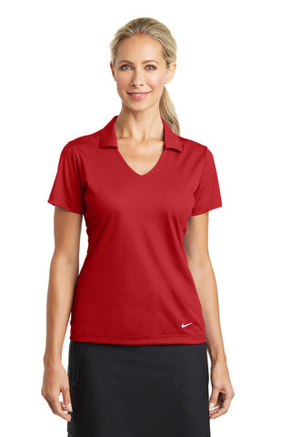 Nike Ladies Dri-FIT Vertical Mesh Polo (University Red)