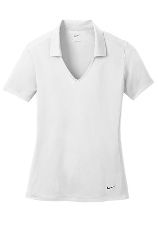 Nike Ladies Dri-FIT Vertical Mesh Polo (White)