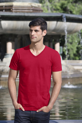 Gildan Softstyle V-Neck T-Shirt (Cherry Red)