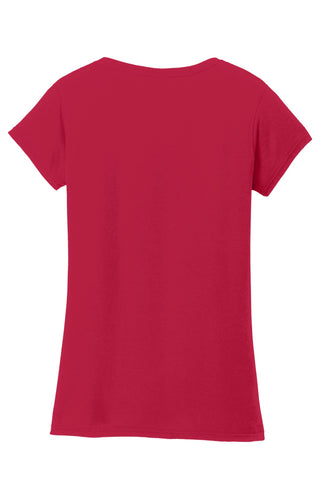 Gildan Softstyle Ladies Fit V-Neck T-Shirt (Cherry Red)