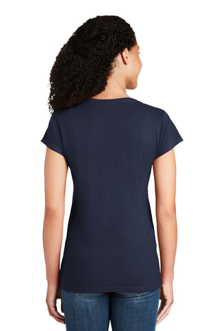 Gildan Softstyle Ladies Fit V-Neck T-Shirt (Navy)